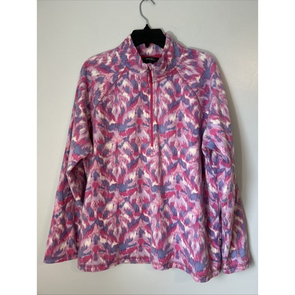 Eddie Bauer Women's Long Sleeve‎ Recycled Polyester Quarter Zip Pullover XL - Picture 1 of 10